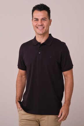 camiseta polo 80081 preto frente