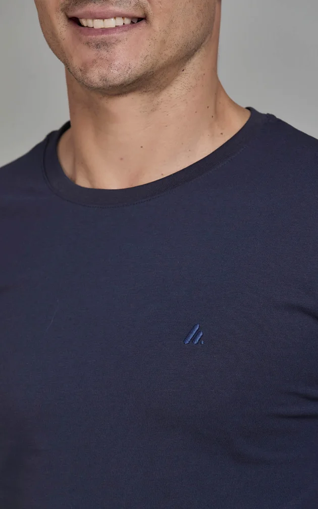 camiseta gola careca 80105 azul marinho gola