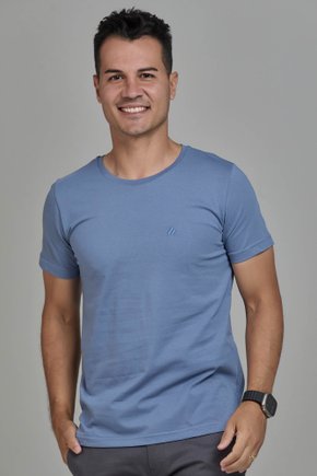 camiseta gola careca 80105 azul frente