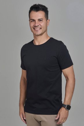 camiseta gola careca 80105 preto frente